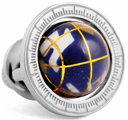 Tateossian Men's Sterling Silver Globe Cage Tie Pin