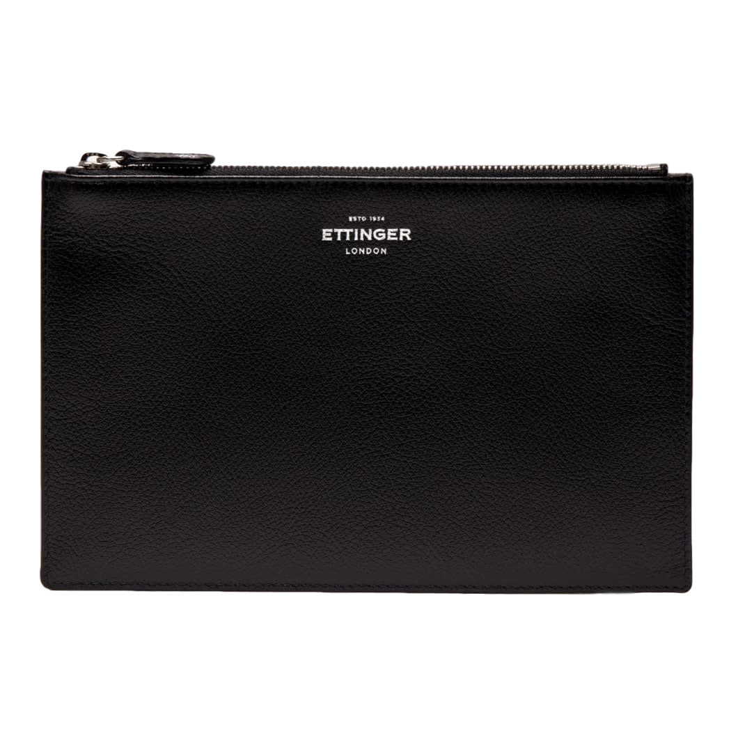 Ettinger Capra Travel Pouch. Black made of Goat Leather
