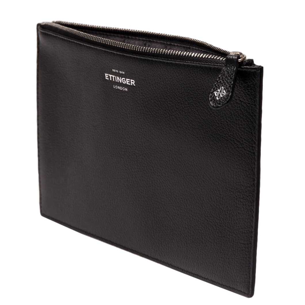 Ettinger Capra Travel Pouch. Black made of Goat Leather