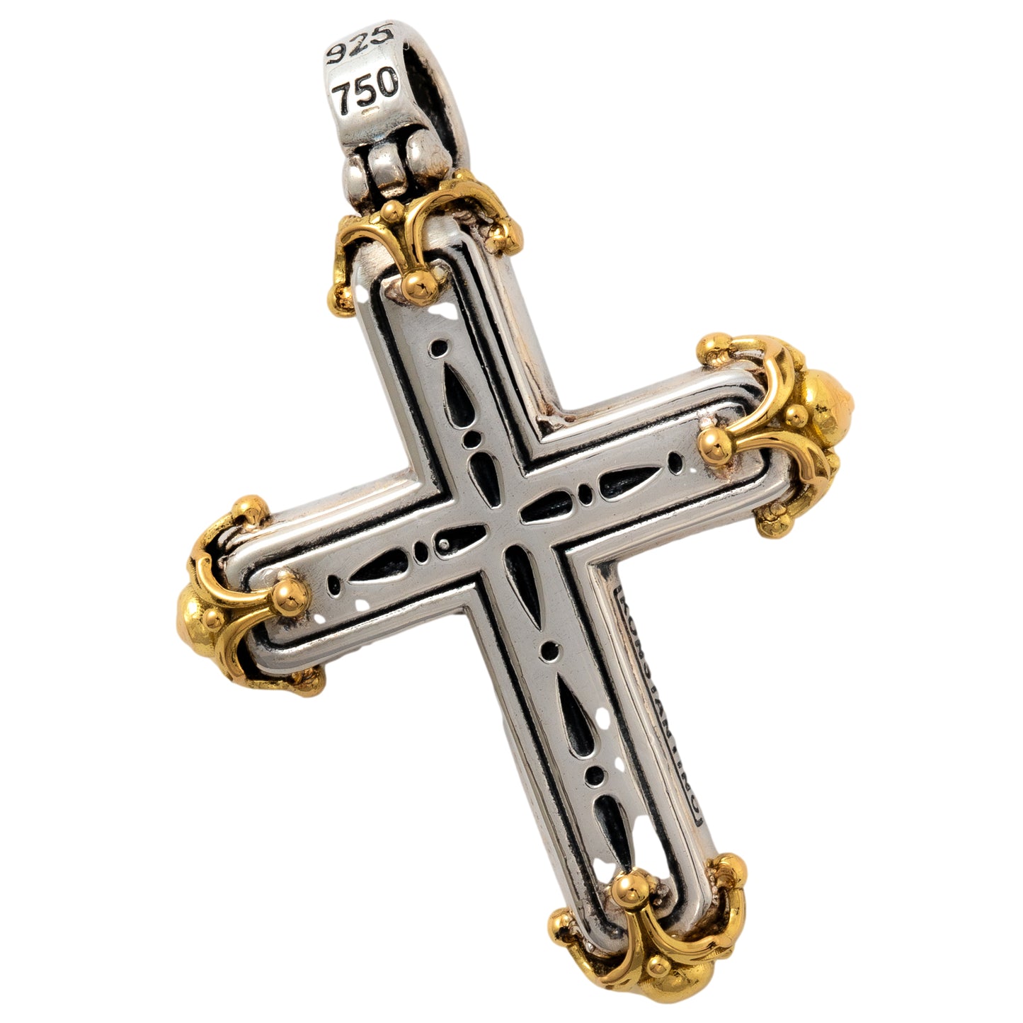 Konstantino Sterling Silver & Gold Cross Pendant, Hestia Collection