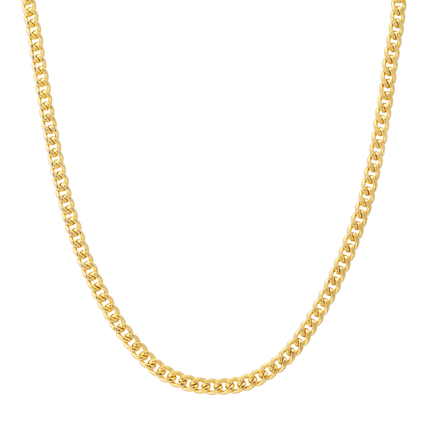 14k Gold Cuban Chain Link Light Miami Cuban Necklace, 22 and 24 Inch, 5.35mm Width