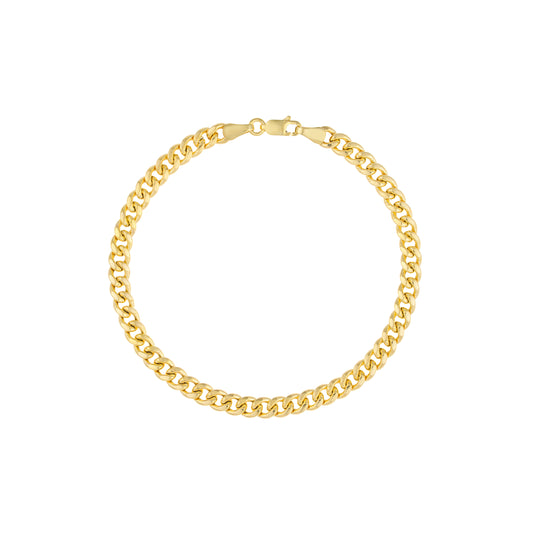 14k Gold Light Miami Cuban Chain Link Bracelet
