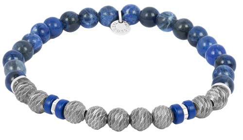 Tateossian Sodalite and Silver 6mm Beaded Bracelet