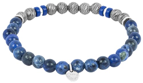 Tateossian Sodalite and Silver 6mm Beaded Bracelet