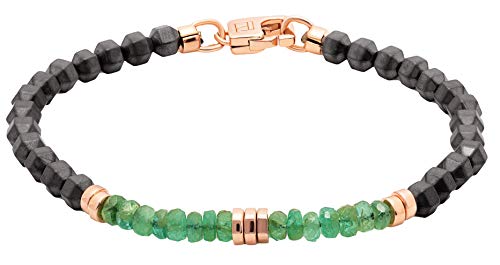 Tateossian Icosahedron Emerald Bracelet, Hematite with Sterling Silver