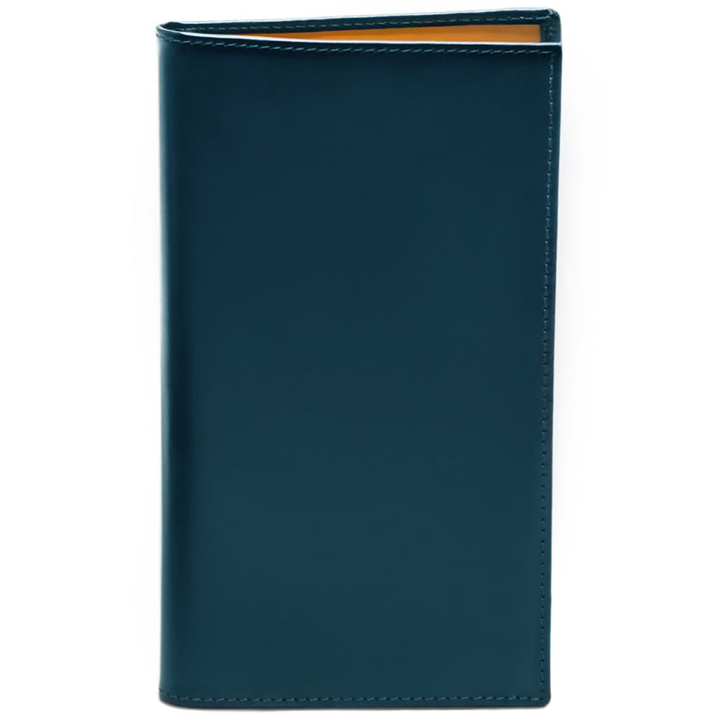 Ettinger Men's Leather Breast Pocket Wallet, 8 CC Slips, Blue