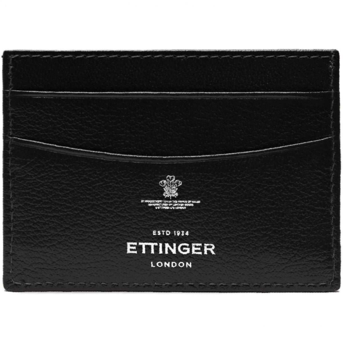 Ettinger Capra Flat Card Case Black made of Goat Leather