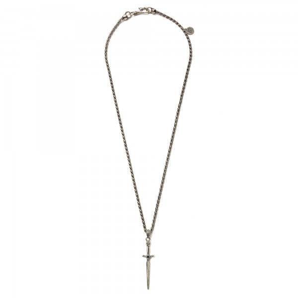 John Varvatos Silver Dagger Necklace