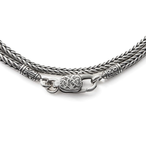 Konstantino Men's Sterling Silver Chain and Cord, 1.5mm wide