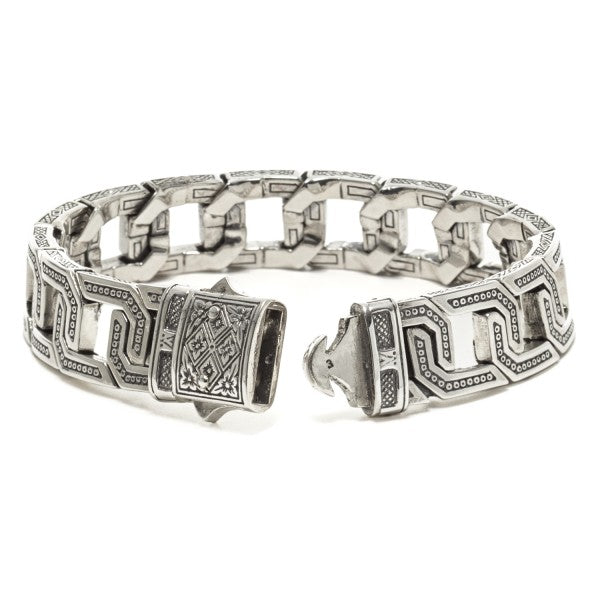 Konstantino Men's Hephaestus Collection Sterling Silver Cage Bracelet