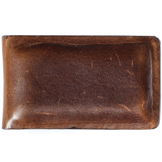 Moore and Giles Leather Money Clip, Brown