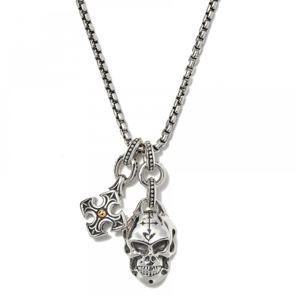 Skull 925 Sterling Silver Pendant Royal Skull Skeleton Key Cubic Zirconia -  ELIZ Jewelry and Gems