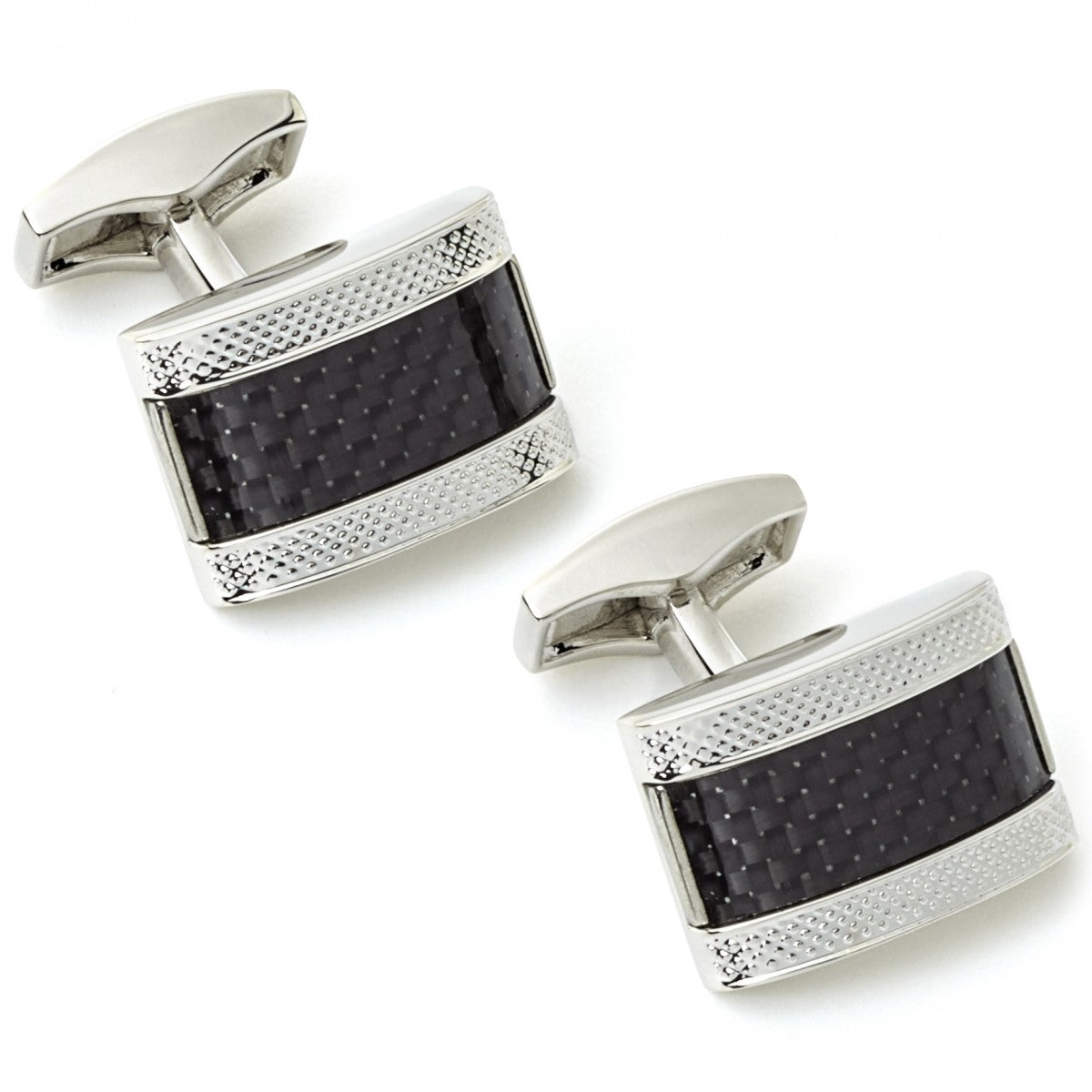 Skull cufflink with black carbon fibre – Tateossian USA