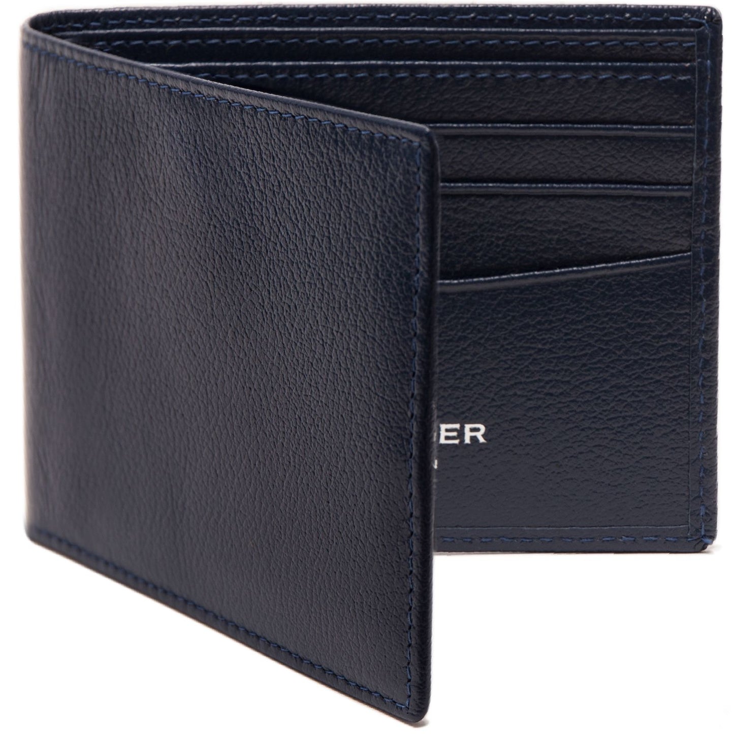 Ettinger Capra Billfold Wallet with 6 Credit Card Slots, Marine Blue