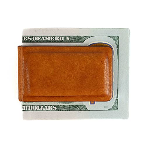 Moore and Giles Magnetic Money Clip in Modern Saddle Brown