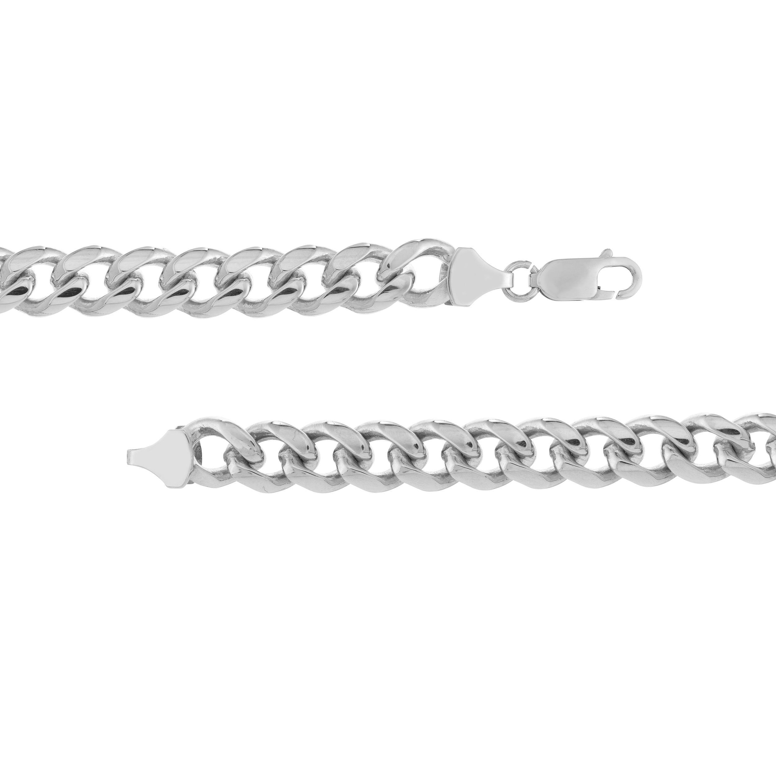 Sterling Silver Miami Cuban Chain Link Bracelet 8.5 Inches 8.5mm Upscaleman