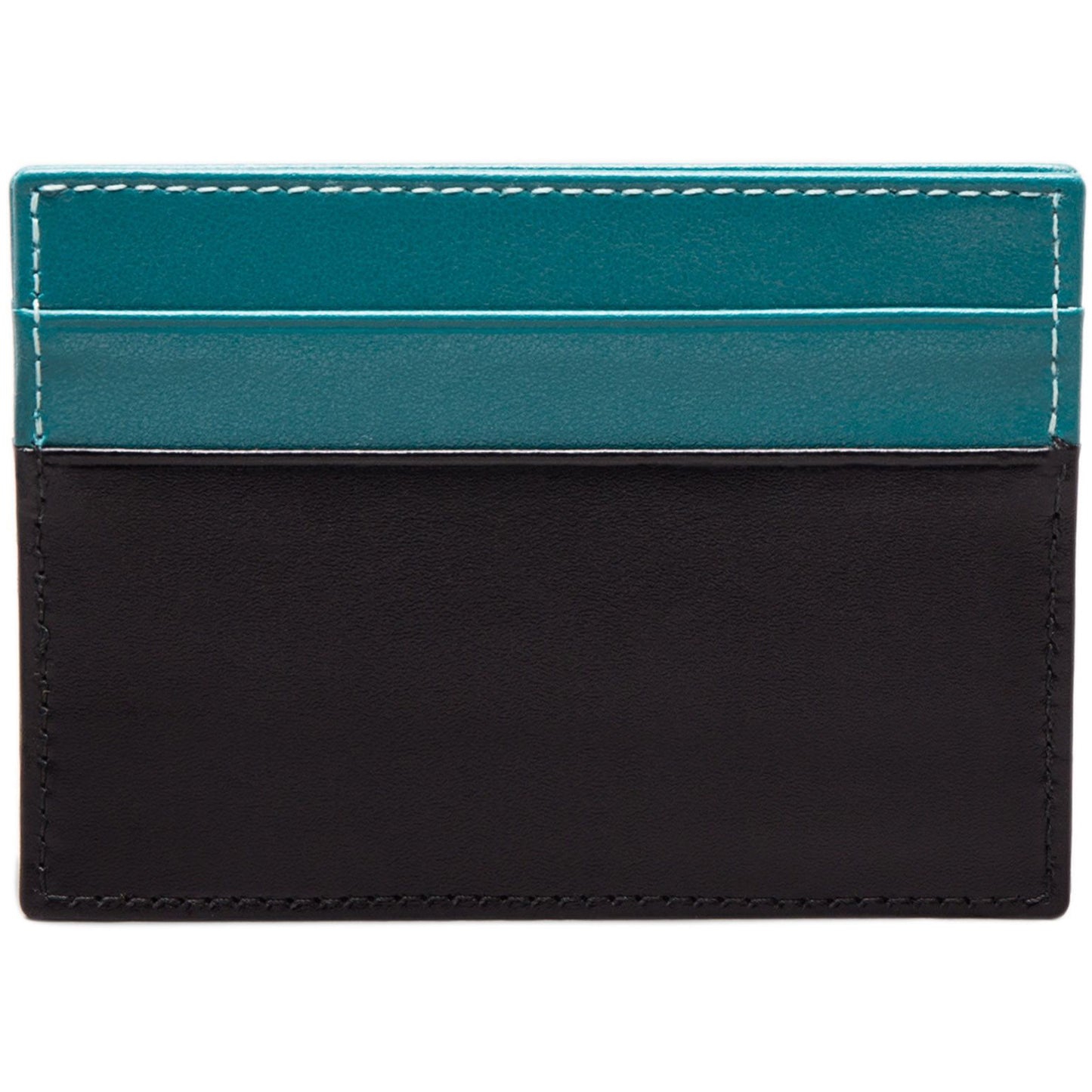 Ettinger Sterling Flat Credit Card Case, Turquoise and Black