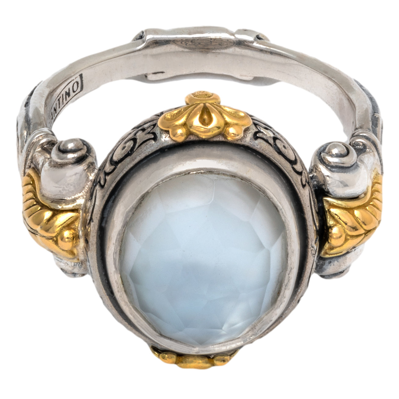 Konstantino Women's Doublet Ring, Light Blue, Hestia Collection