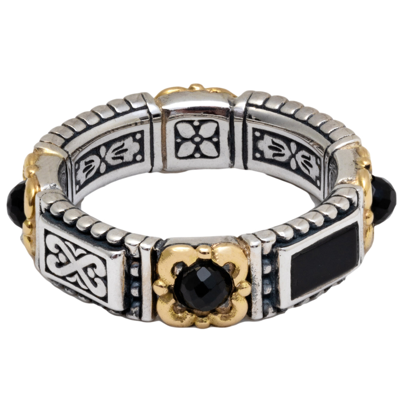 Konstantino Women's Onyx Ring, Black, Calypso Collection