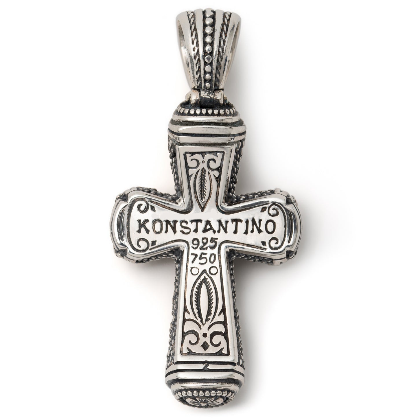 Konstantino Men's Sterling Silver, 18K Gold Cross Pendant, Stavros Collection