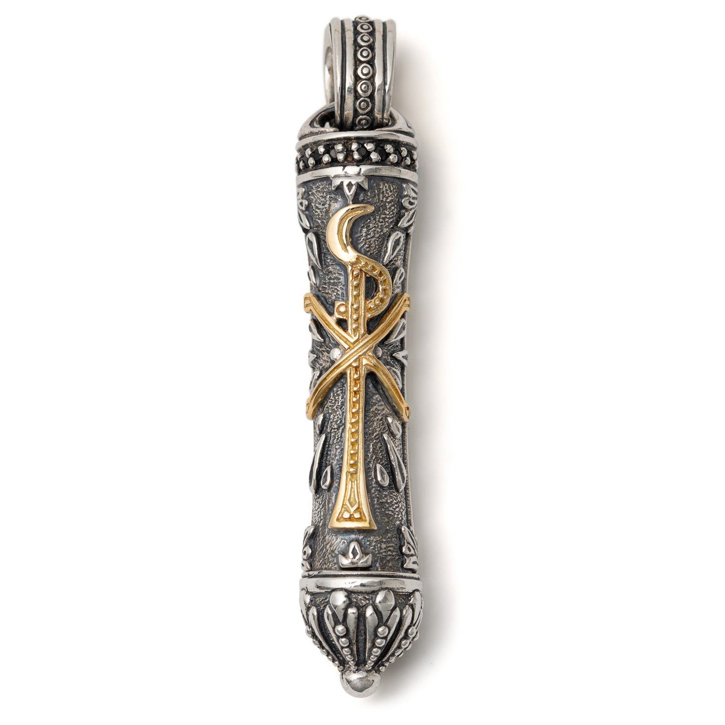 Konstantino Men's Sterling Silver, 18K Gold Spinal Scroll, Stavros Collection