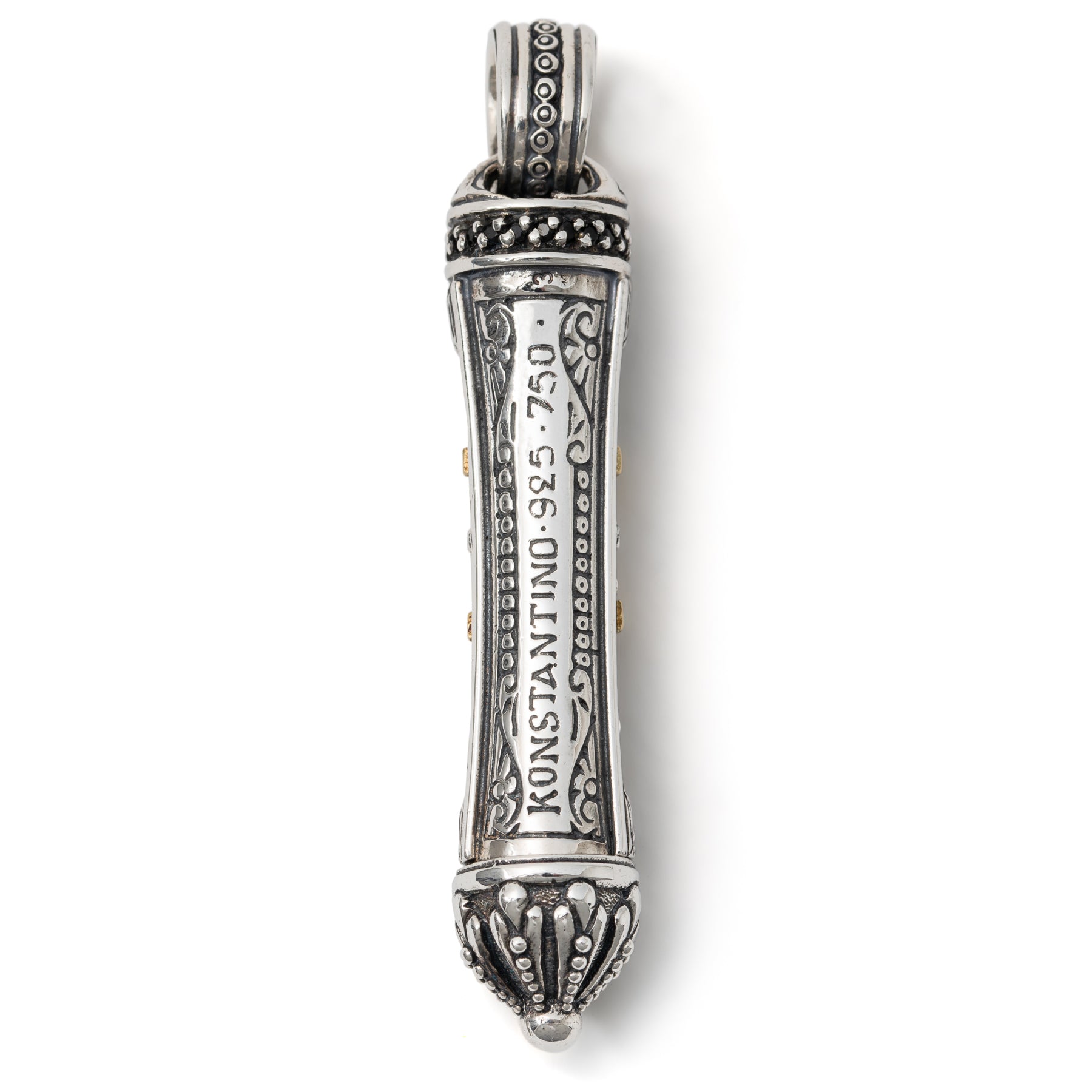 Konstantino Men's Sterling Silver, 18K Gold Spinal Scroll, Stavros  Collection