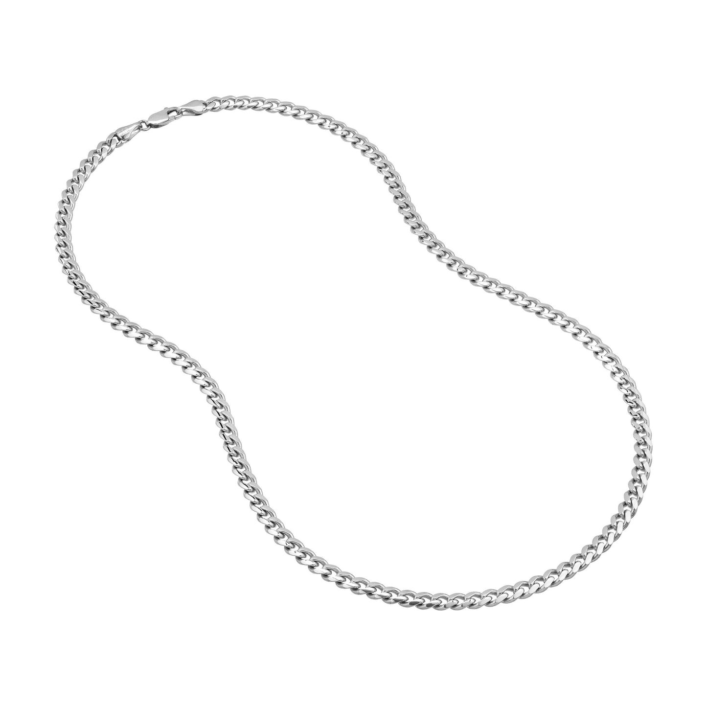 Sterling Silver Miami Cuban Chain Link Necklace, 22 Inch and 24 Inches, 8.85mm
