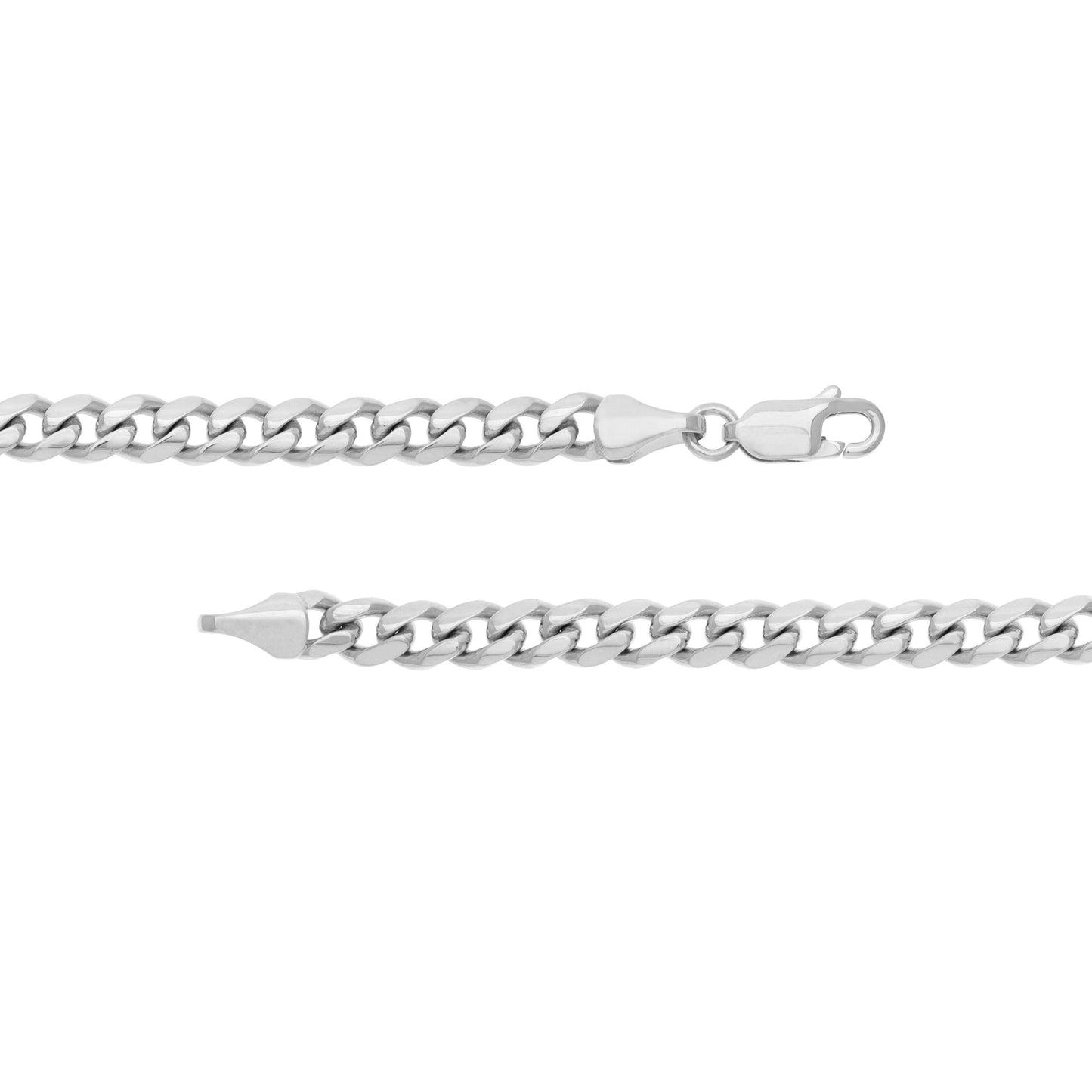 Sterling Silver Miami Cuban Chain Link Necklace, 22 Inch and 24 Inches, 8.85mm