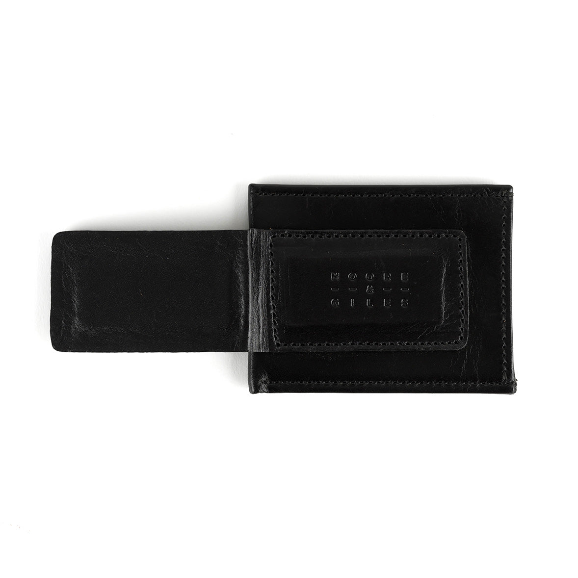 Moore and Giles Non Stitch Magnetic Money Clip in Brompton Black