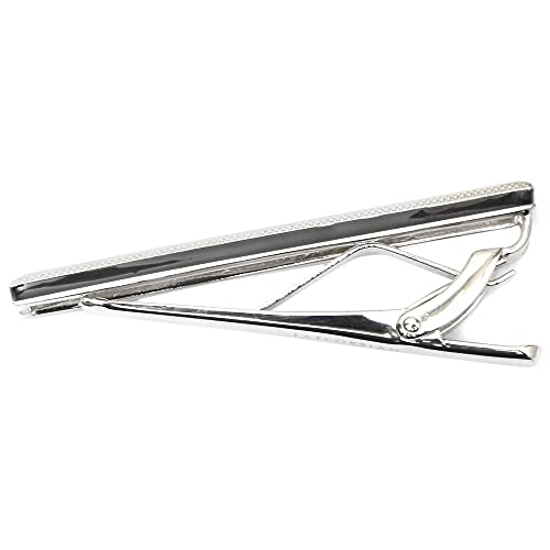 Tateossian Signature Sterling Silver Tie Clip, Open Center, Diamond  Pattern, 50mm