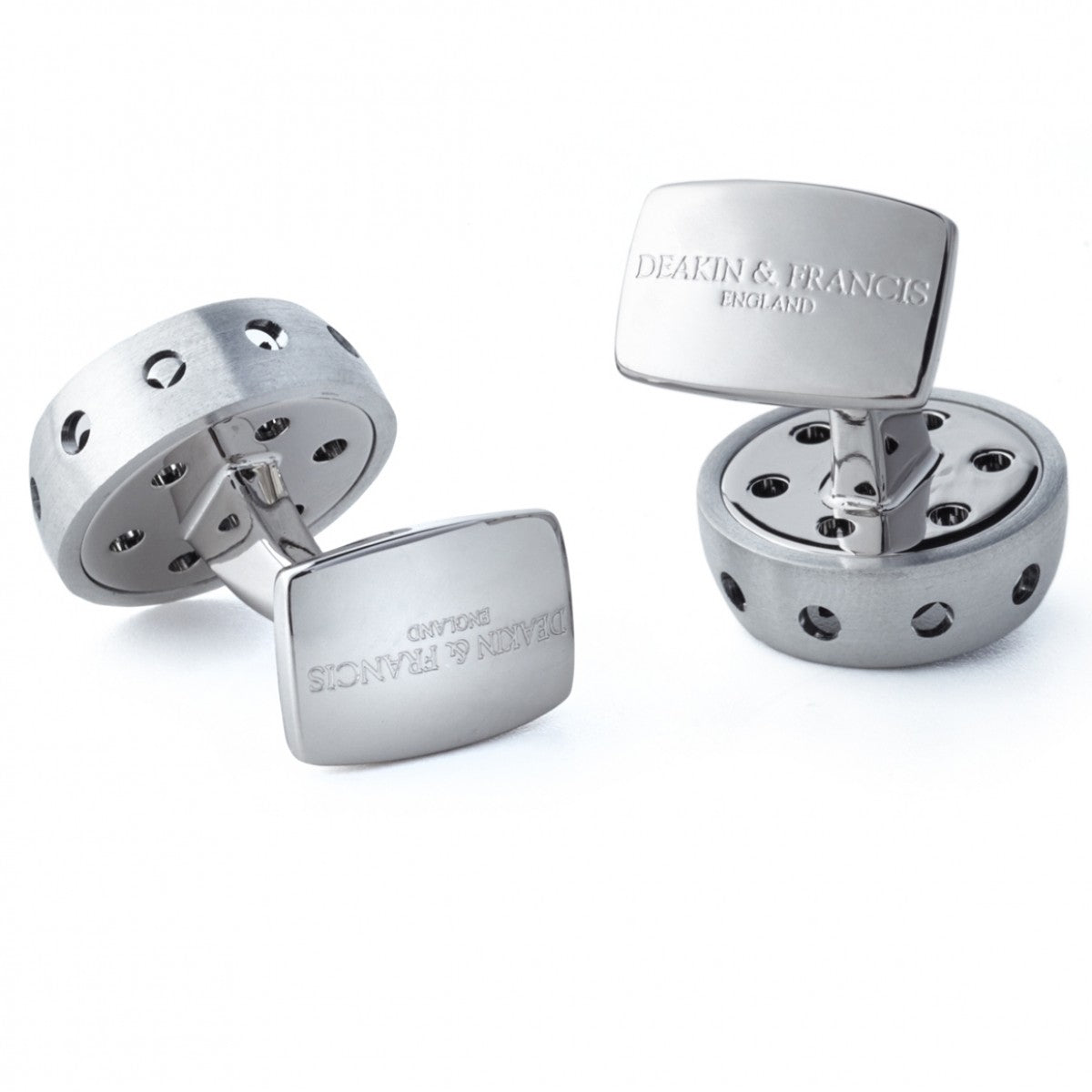 Deakin and Francis Fundamentals Mechanicals Jet Turbine Engine in Black and Silver Cufflinks