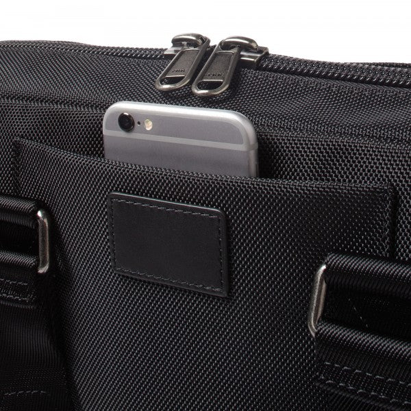 Ballistic Nylon and Leather Men's Concealed Carry Bag