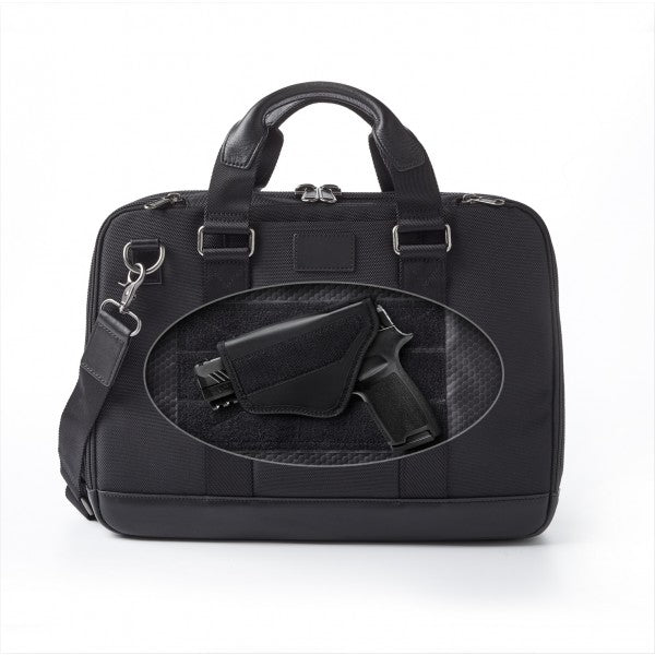 Ballistic Nylon and Leather Men's Concealed Carry Bag