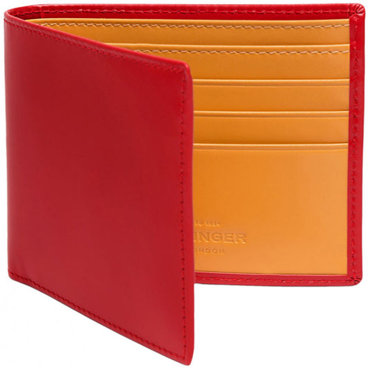 Ettinger Bridle Hide Billfold with 6 Credit Card Slips, Red