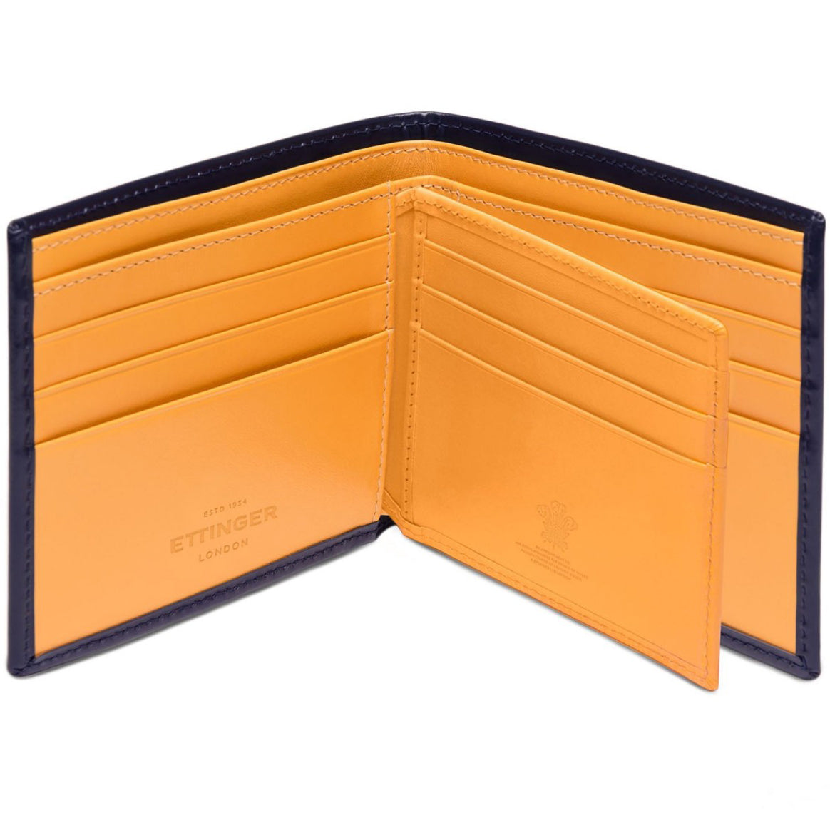 Ettinger Bridle Hide Collection Billfold with 12 Card Slips Navy