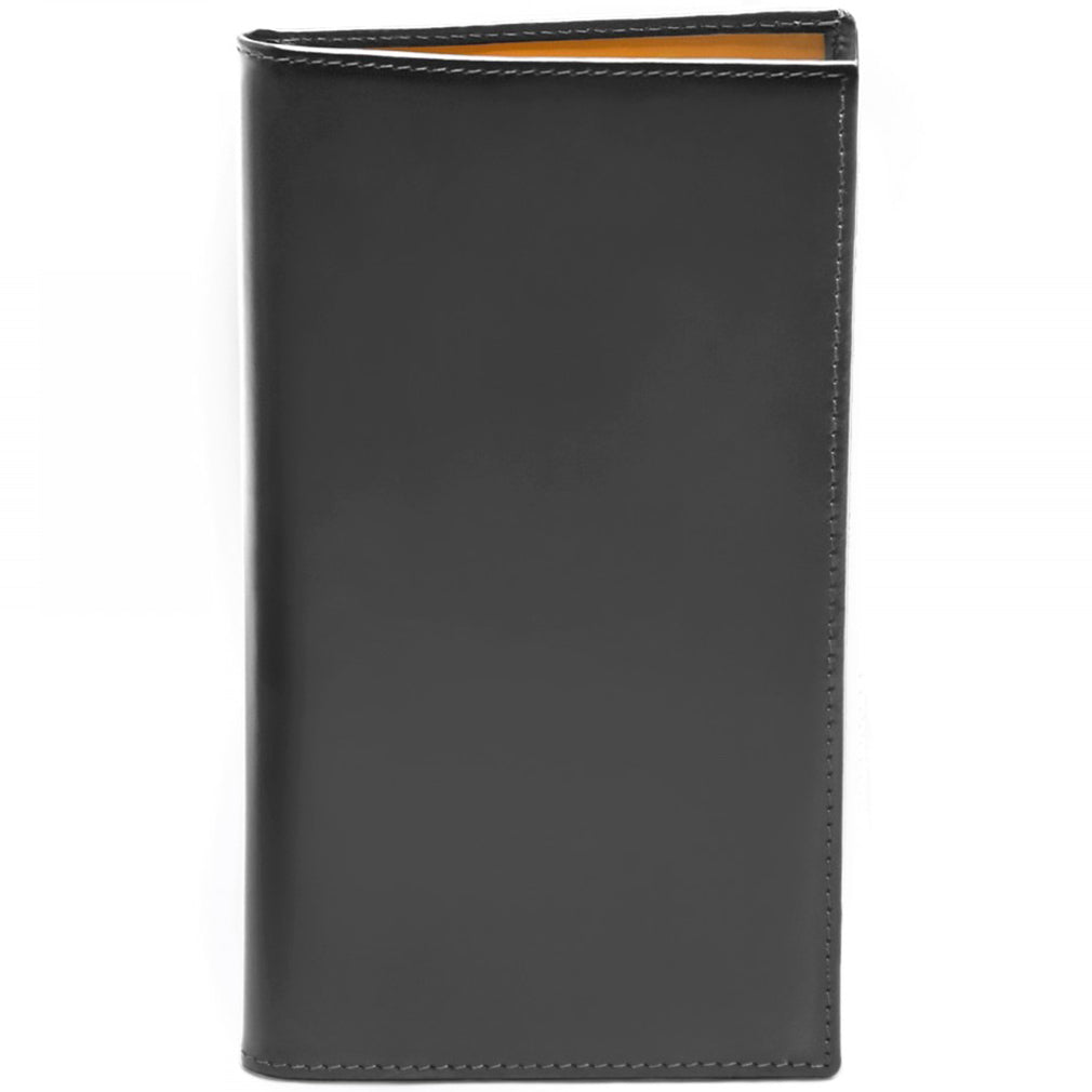 Ettinger Bridle Hide Collection Slim Coat Wallet with 8 Credit Card Slips, Grey and London Tan