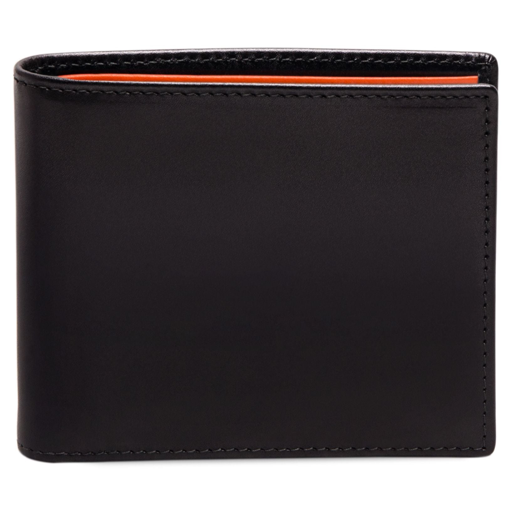 Ettinger Sterling Collection Billfold with 12 Credit Card Slips, Black/Orange