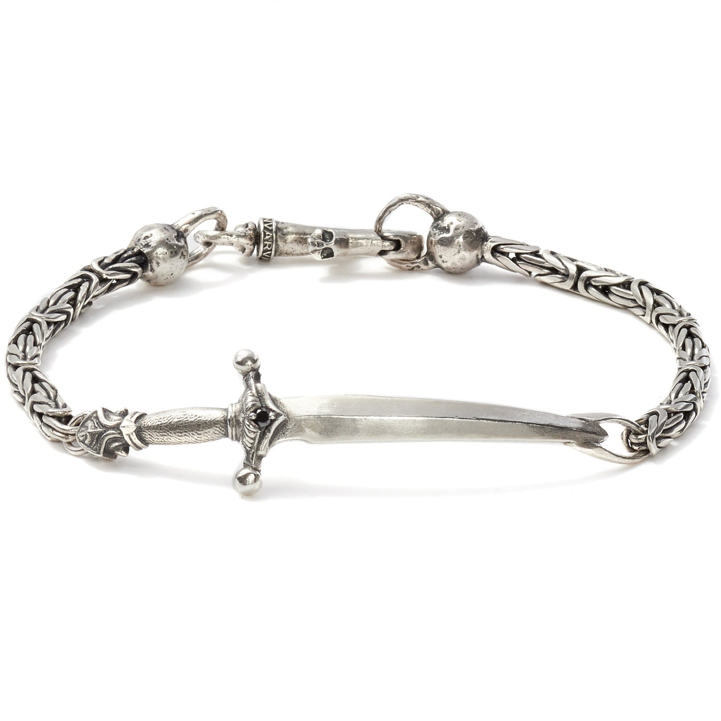 John Varvatos Bracelet Silver Dagger on a Chain