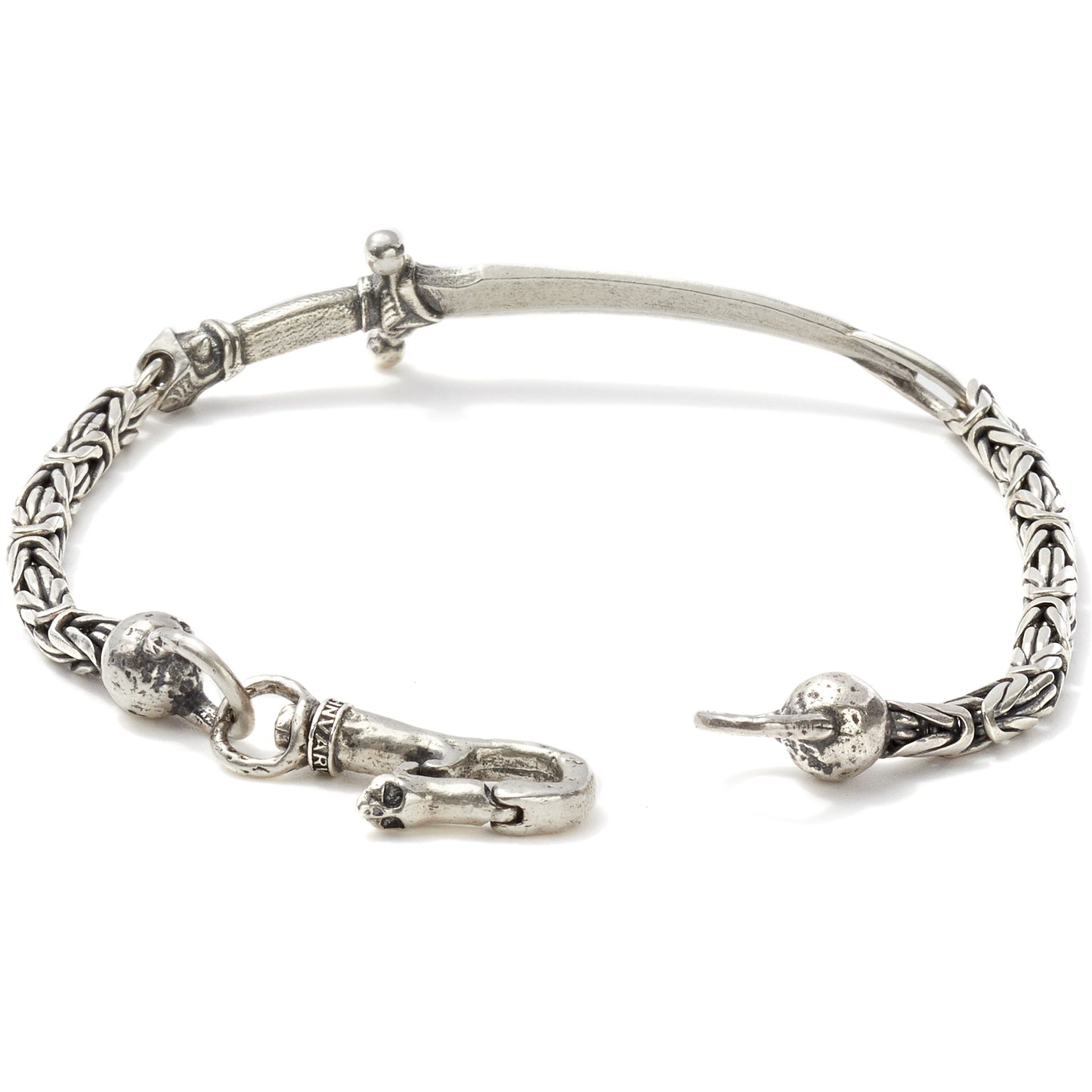 John Varvatos Bracelet Silver Dagger on a Chain