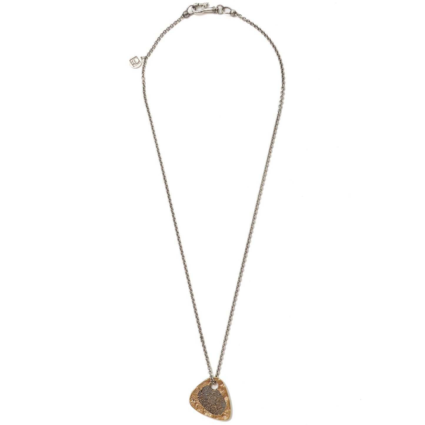 John Varvatos Brass Guitar Pick Necklace