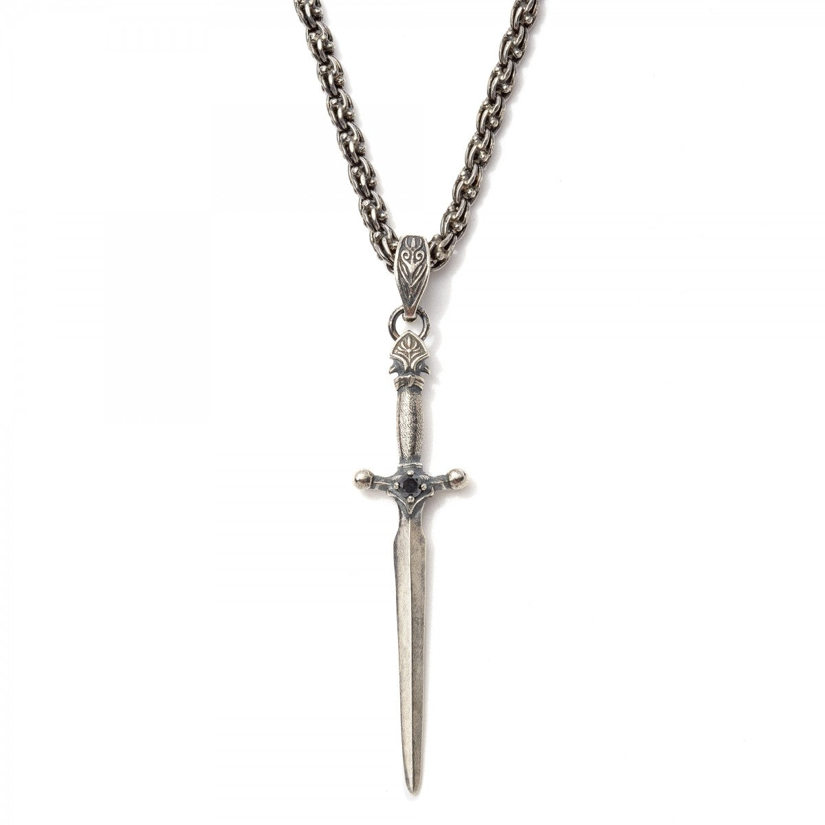 John Varvatos Silver Dagger Necklace