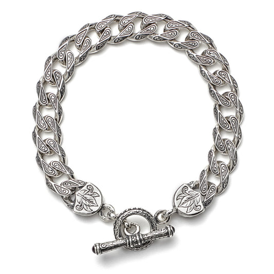 Konstantino Men's Sterling Silver Flat Link Bracelet