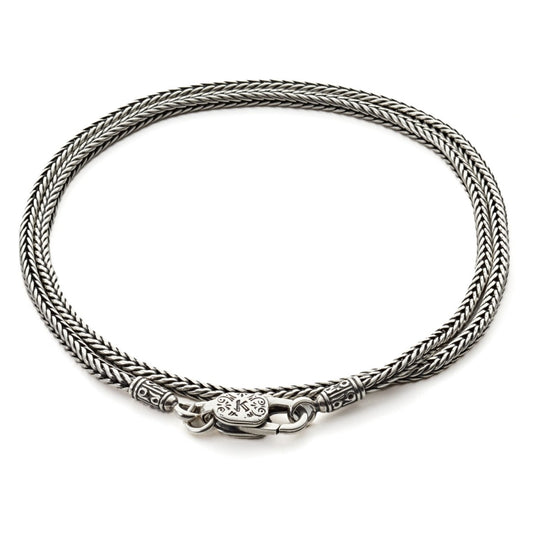 Konstantino Men's Sterling Silver Chain and Cord, 1.5mm wide