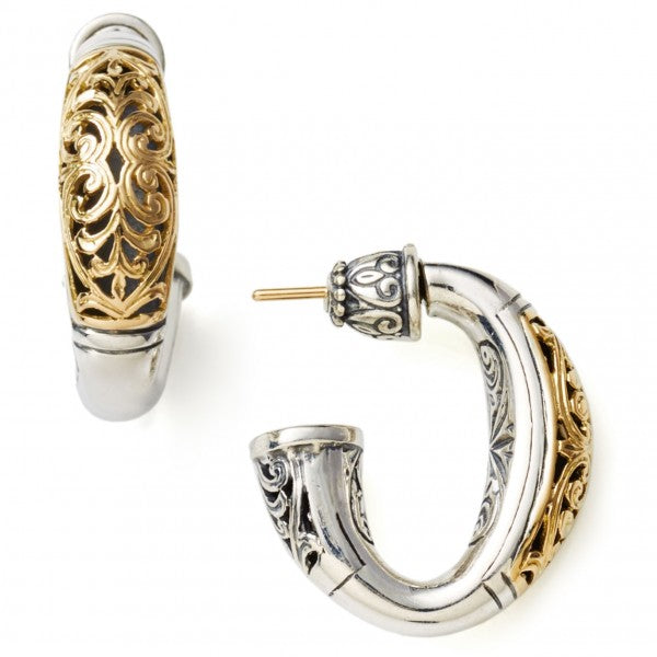 Konstantino Women's Sterling Silver & 18k 72 Gold Hoop Earring