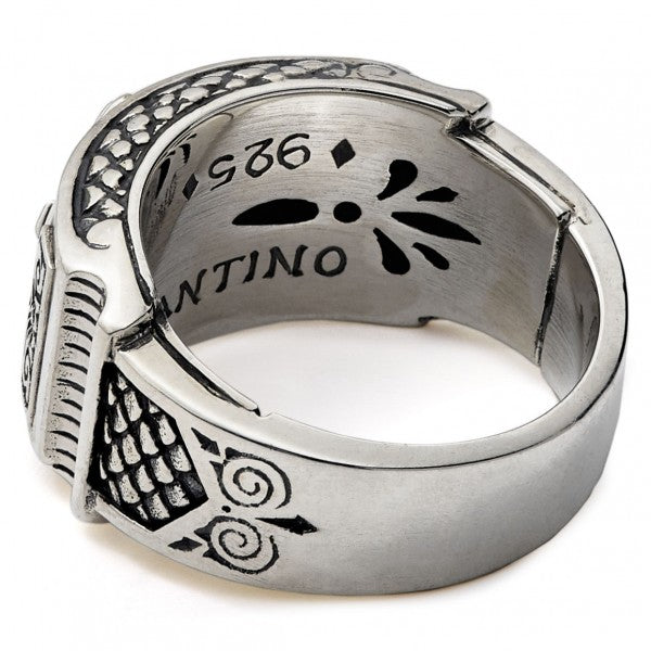 Konstantino Men's Sterling Silver Ring With Intricate Designs