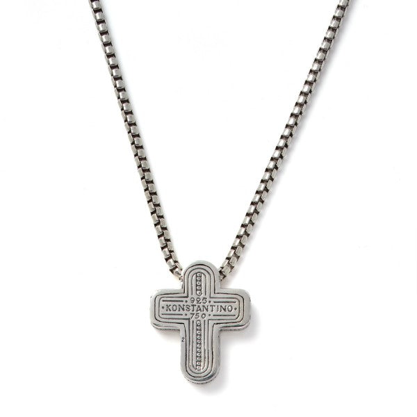 Konstantino Men's Sterling Silver & 18K gold Cross Necklace