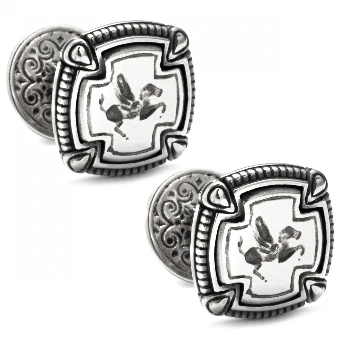 Konstantino Men's Sterling Silver Pegasus Designer Cufflinks