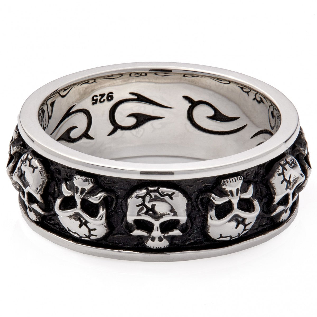 Scott Kay Carved Men's Skull Ring, Sterling Silver