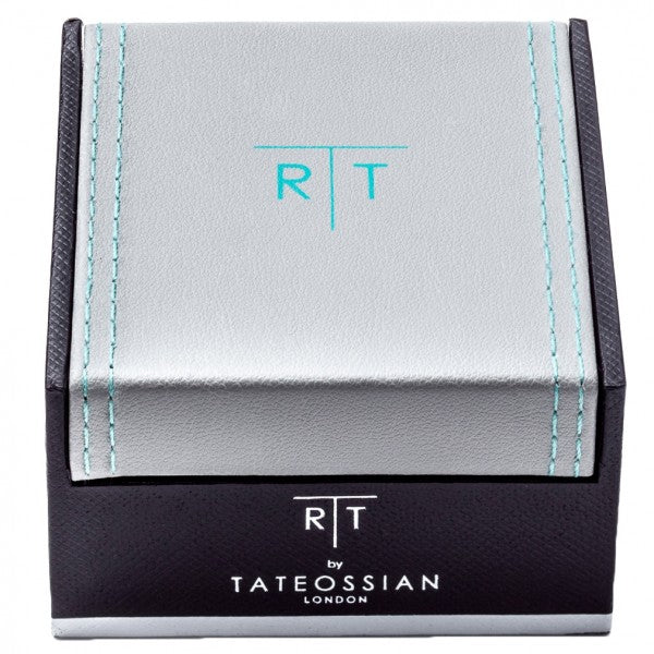 Tateossian Silver Rhodium Plated Corto Small Tie Clip