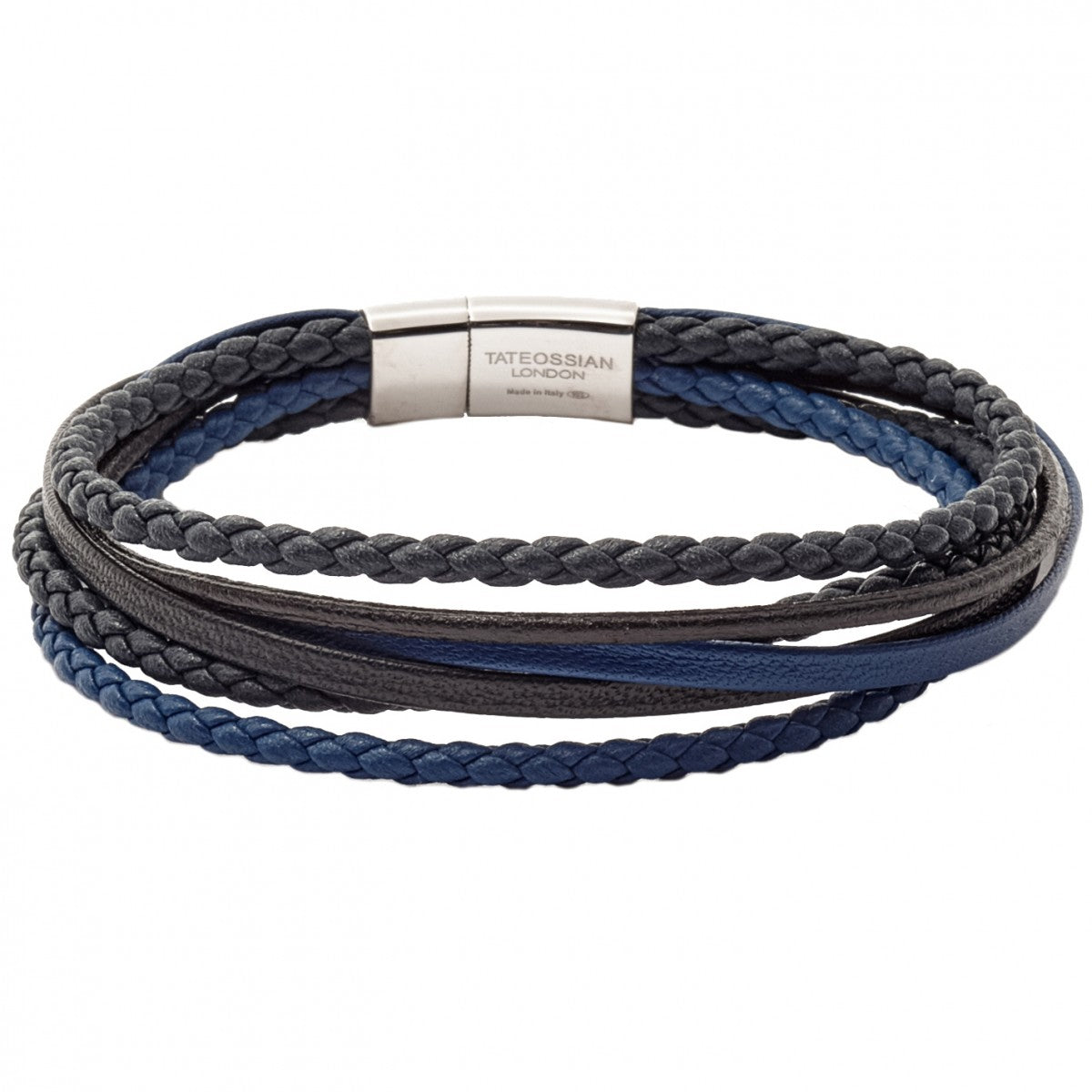 Tateossian Cobra Royal Blue Bracelet, Silver Clasp